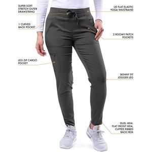XS-XXS Adar Jogger Scrub Pants- pewter